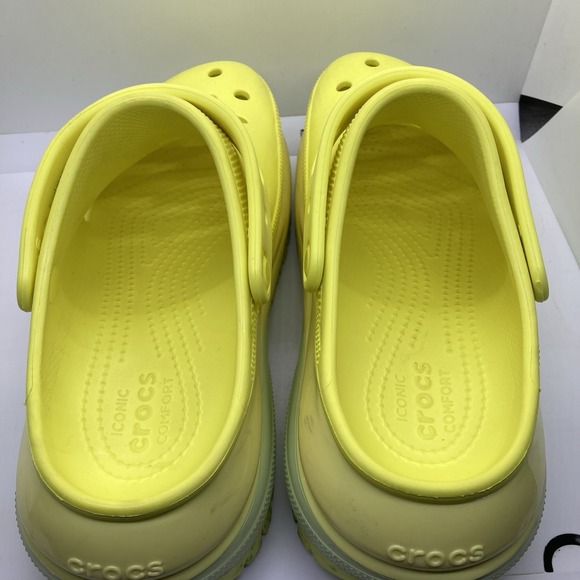 Crocs Classic Mega Crush Clog Womens 10 Platform SlipOn Sandal Yellow Mens 8 - Picture 10 of 11